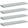 vidaXL Étagères murales flottantes 4 pcs Gris béton 90x23,5x3,8cm MDF