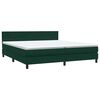 vidaXL Sommier &agrave; lattes de lit et matelas et LED vert fonc&eacute; 180x220cm velours