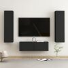 vidaXL Ensemble de meubles TV 3 pcs Noir Bois d'ing&eacute;nierie
