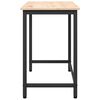 vidaXL table Naturel 80 x 50 x 77 cm Bois d'ing&eacute;nierie et acier