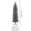 vidaXL Sapin de Noël artificiel mince avec support 210 cm PVC