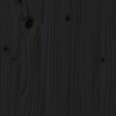 vidaXL Boîte à linge Noir 88,5x44x76 cm Bois massif de pin