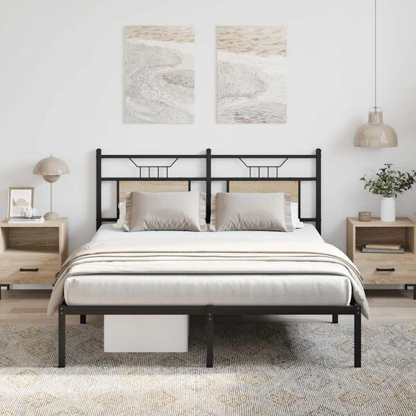 vidaXL Cadre de lit sans matelas chêne sonoma 137x190 cm