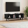 vidaXL Meuble TV Ch&ecirc;ne noir 100 x 35 x 35 cm Bois d'ing&eacute;nierie