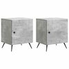 vidaXL Cabinet de chevet 2 pcs Gris b&eacute;ton 43 x 34,5 x 50 cm