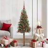 vidaXL Sapin de No&euml;l mince Vert 150 cm PVC et bois de pin massif