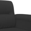 vidaXL Ensemble de canapés 2 pcs avec coussins noir tissu microfibre