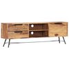 vidaXL Meuble TV 140x28x47 cm Bois solide
