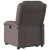 vidaXL Fauteuil inclinable &eacute;lectrique marron fonc&eacute; cuir v&eacute;ritable