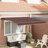 vidaXL Cadre d'auvent Marron 300 x 250 cm Polyester avec rev&ecirc;tement PU