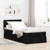 vidaXL Lit ottoman avec matelas noir 100x200 cm tissu