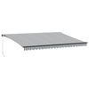 vidaXL Auvent manuel r&eacute;tractable anthracite et blanc 500x350 cm