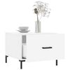 vidaXL Tables basses 2 pcs blanc brillant 50x50x40cm bois d'ing&eacute;nierie