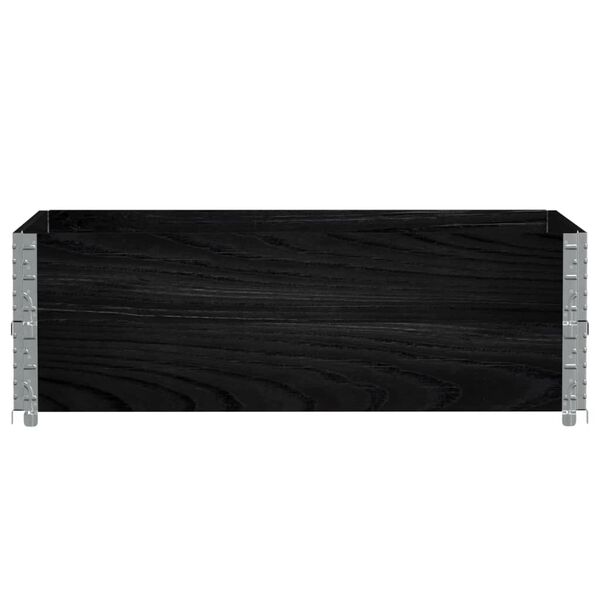 vidaXL Colliers de palette 2 pcs noir 120x80 cm bois de pin solide