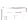 vidaXL T&ecirc;te de lit 204x6x82,5 cm Bois massif de pin