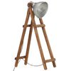 vidaXL Lampadaire Argent&eacute; E27 Bois de manguier massif