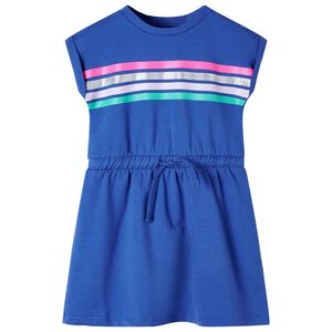 Robe pour enfants avec cordon de serrage bleu cobalt 140
