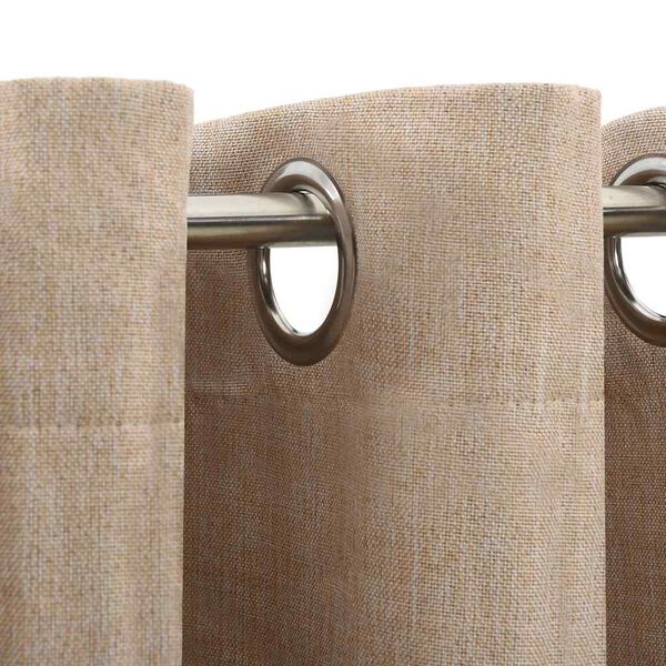 vidaXL Rideaux occultants aspect lin avec &oelig;illets 2pcs beige 140x225cm