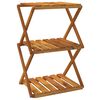 vidaXL &Eacute;tag&egrave;re pliable &agrave; 3 niveaux Marron 43x31x63 cm Bois d'acacia