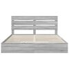 vidaXL Lit de Rangement Gris Sonoma 200 x 200 cm Bois d'ing&eacute;nierie