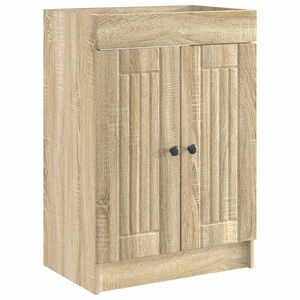vidaXL Armoire sous &eacute;vier de salle de bain Ch&ecirc;ne Sonoma