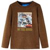 T-shirt enfant à manches longues mélange cognac 104