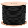 vidaXL Cords &eacute;lastiques 8 mm Noir PP et caoutchouc