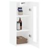 vidaXL Armoire murale blanc brillant 34,5x34x90 cm
