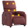 vidaXL Fauteuil de massage inclinable &eacute;lectrique rouge bordeaux
