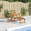 vidaXL Chaise longue d'ext&eacute;rieur repose-pieds et table Acacia solide