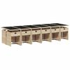 vidaXL Ensemble &agrave; manger de jardin et coussins 13 pcs beige
