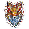 UNIDRAGON Puzzle en bois 700 pcs Fiery Fox Taille royale 41x60 cm