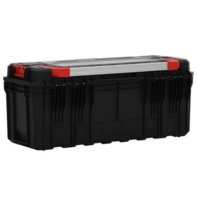 vidaXL Boîte à outils Noir et rouge 65x28x31,5 cm