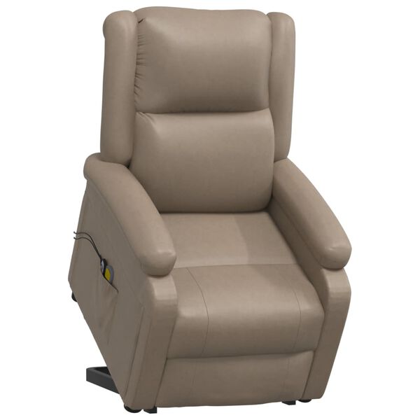 vidaXL Fauteuil de massage Cappuccino Similicuir