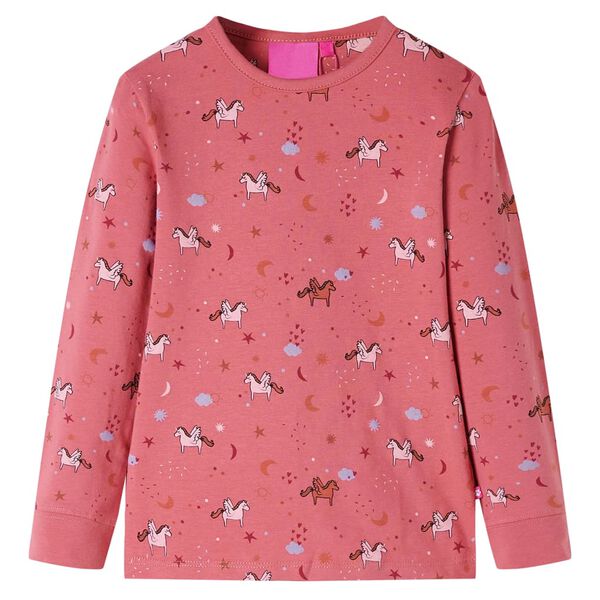 Pyjamas enfants manches longues rose ancien 104