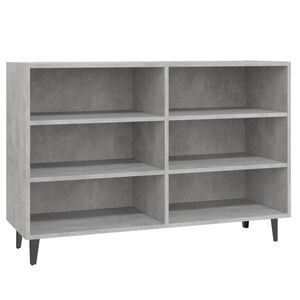 vidaXL Buffet gris b&eacute;ton 103,5x35x70 cm bois d'ing&eacute;nierie