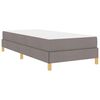 vidaXL Lit &agrave; ressorts avec matelas Taupe 100 x 200 cm tissu