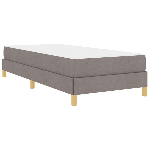 vidaXL Lit &agrave; ressorts avec matelas Taupe 100 x 200 cm tissu