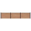 vidaXL Panneau de cl&ocirc;ture 3 pcs WPC et Aluminium Marron