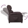 vidaXL Fauteuil inclinable Marron fonc&eacute; Tissu