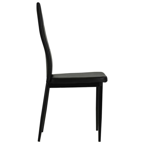 vidaXL Chaises à manger lot de 6 noir similicuir