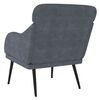 vidaXL Fauteuil Gris foncé 63x76x80 cm Velours