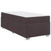 vidaXL Cadre de lit avec matelas Marron foncé 80 x 200 cm tissu