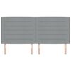 vidaXL T&ecirc;te de lit LED avec t&ecirc;te de lit Gris clair 200 cm Polyester