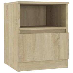 vidaXL Table de chevet ch&ecirc;ne sonoma 40x40x50 cm bois d'ing&eacute;nierie