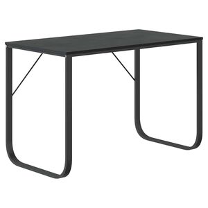 vidaXL Bureau d'ordinateur Noir 110x60x73 cm Agglom&eacute;r&eacute;