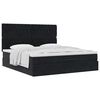 VidaXL Cadre de lit ottoman avec matelas noir 180x200cm velours