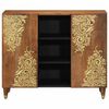 vidaXL Buffet avec porte Marron 90 x 33 x 75 cm Bois de mangue massif