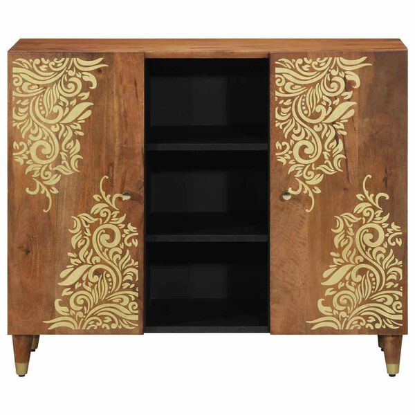 vidaXL Buffet avec porte Marron 90 x 33 x 75 cm Bois de mangue massif
