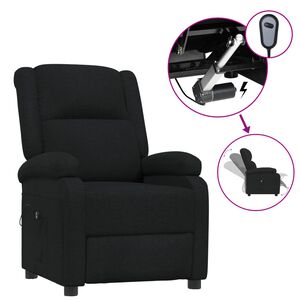 vidaXL Fauteuil inclinable &eacute;lectrique Noir Tissu